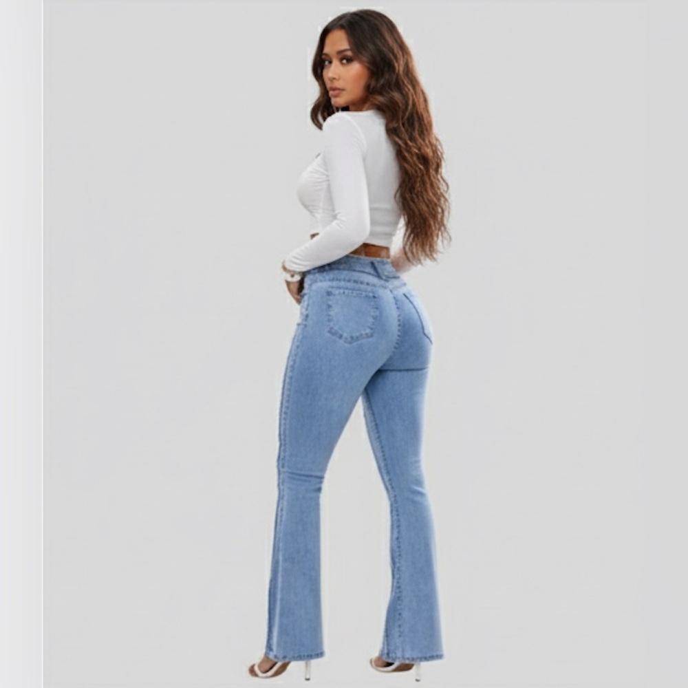 Raw Cut Bootcut Leg Jeans - Picture 6 of 9